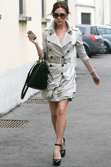 victoria beckham burberry trench coat|Nobody Is More Weather.